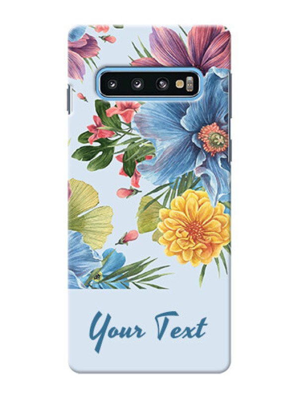 Custom Galaxy S10 Custom Phone Cases: Stunning Watercolored Flowers Painting Design