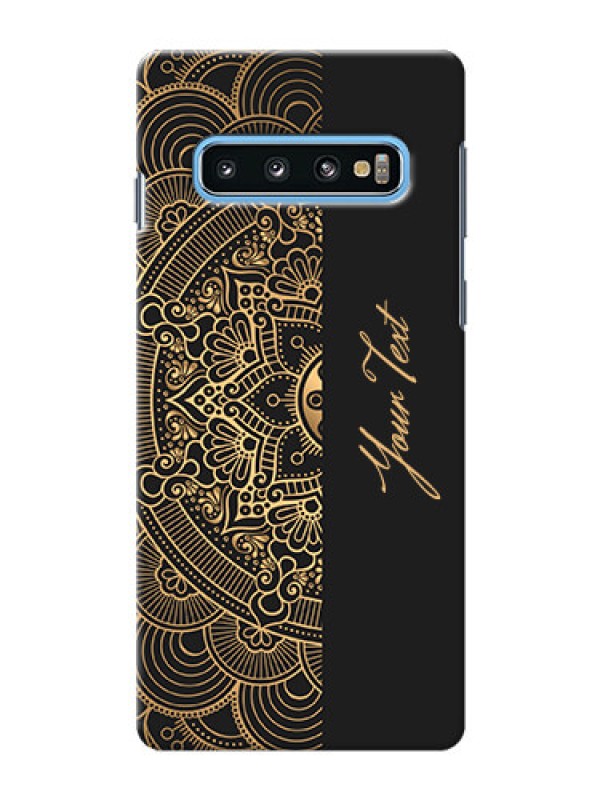 Custom Galaxy S10 Back Covers: Mandala art with custom text Design
