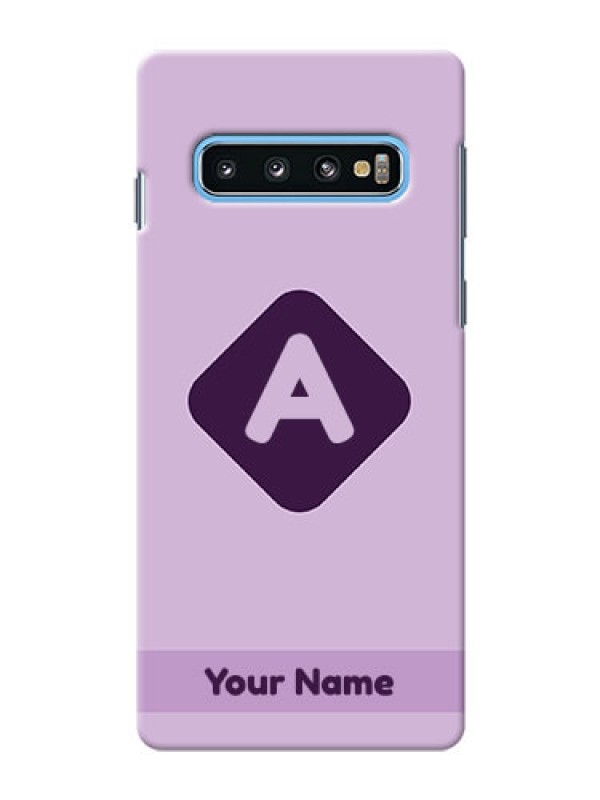 Custom Galaxy S10 Custom Mobile Case with Custom Letter in curved badge  Design