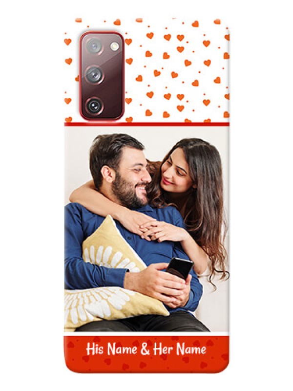 Custom Galaxy S20 FE 5G Phone Back Covers: Orange Love Symbol Design