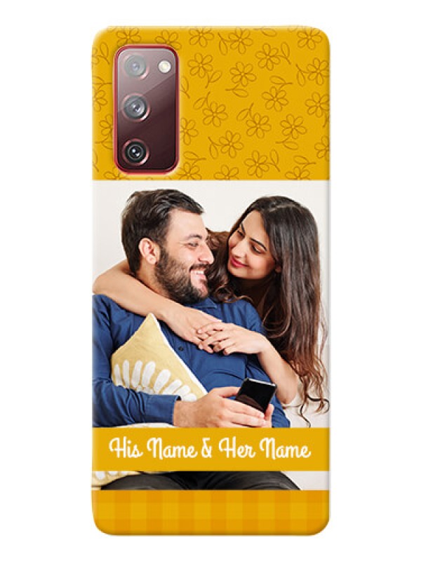 Custom Galaxy S20 FE 5G mobile phone covers: Yellow Floral Design