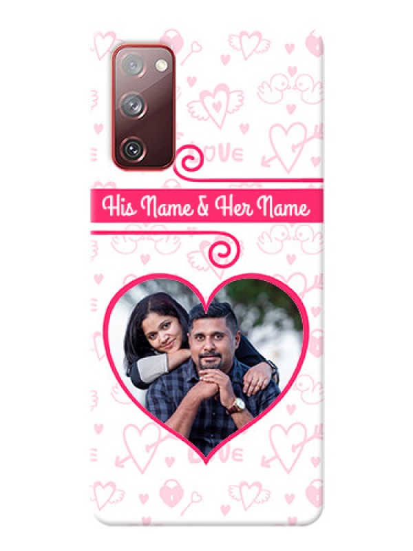 Custom Galaxy S20 FE 5G Personalized Phone Cases: Heart Shape Love Design