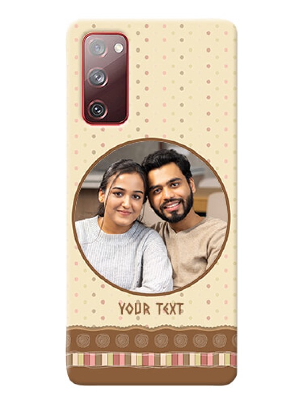 Custom Galaxy S20 FE 5G Mobile Cases: Brown Dotted Mobile Case Design