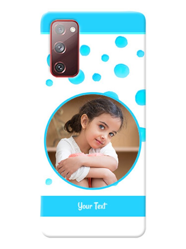 Custom Galaxy S20 FE 5G Custom Phone Covers: Blue Bubbles Pattern Design