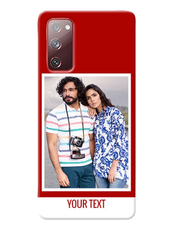 Custom Galaxy S20 FE 5G mobile phone covers: Simple Red Color Design