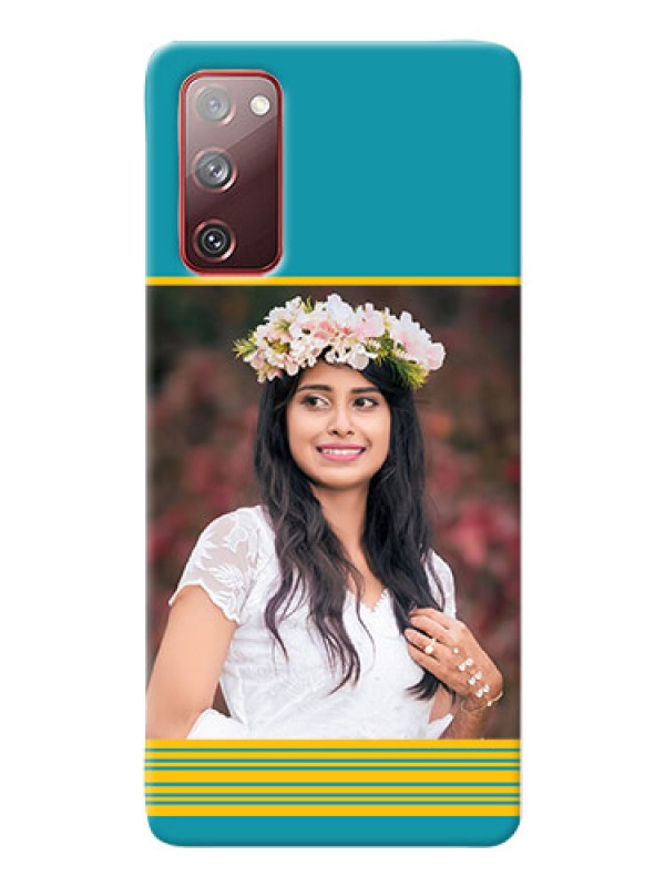 Custom Galaxy S20 FE 5G personalized phone covers: Yellow & Blue Design 