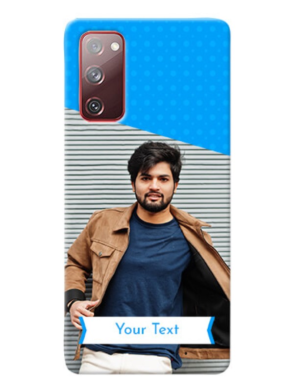 Custom Galaxy S20 FE 5G Personalized Mobile Covers: Simple Blue Color Design