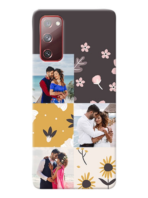 Custom Galaxy S20 FE 5G phone cases online: 3 Images with Floral Design