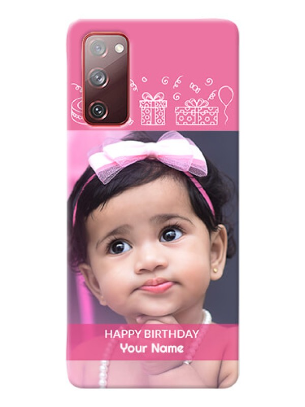Custom Galaxy S20 FE 5G Custom Mobile Cover with Birthday Line Art Design