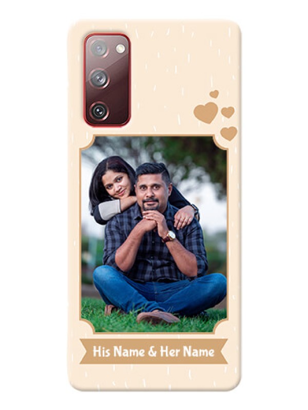 Custom Galaxy S20 FE 5G mobile phone cases with confetti love design 