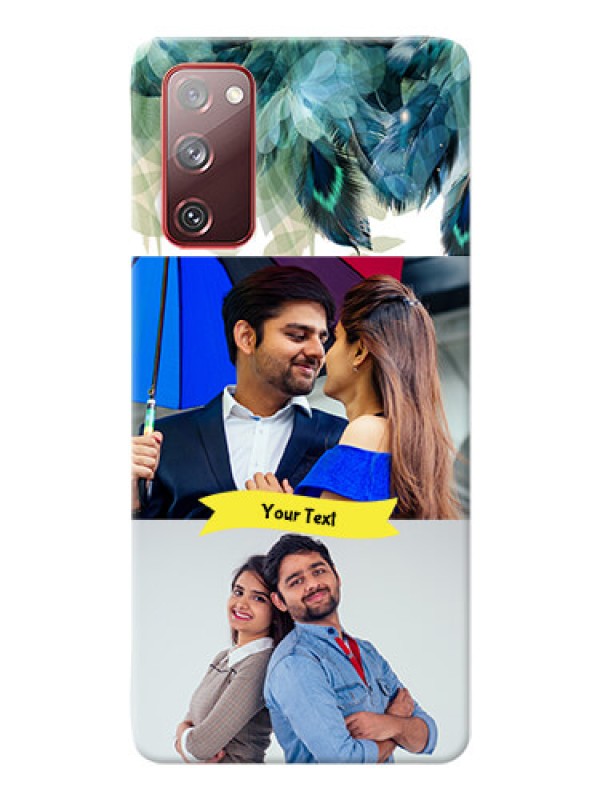 Custom Galaxy S20 FE 5G Phone Cases: Image with Boho Peacock Feather Design