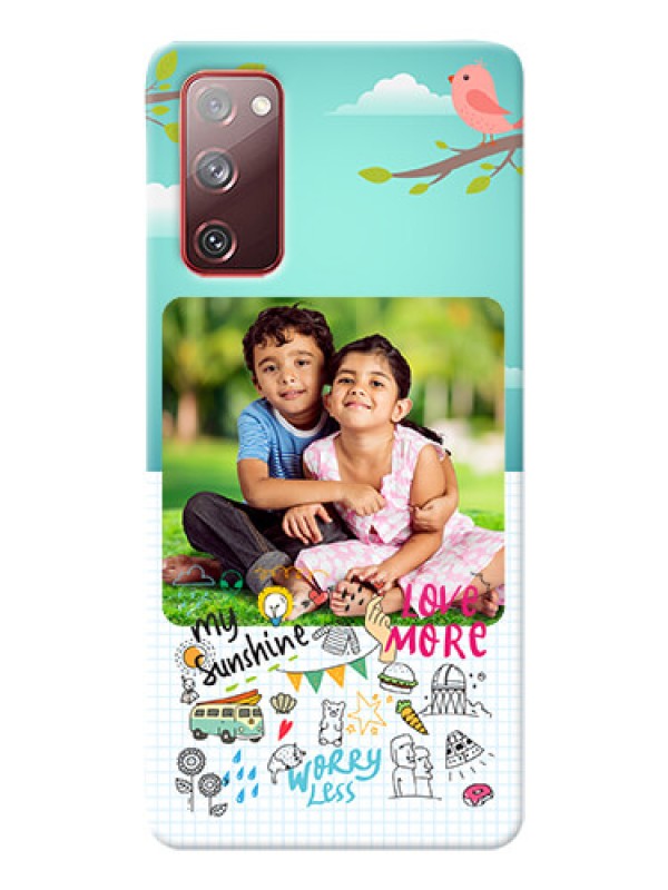 Custom Galaxy S20 FE 5G phone cases online: Doodle love Design