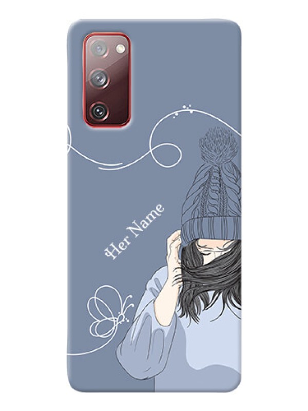 Custom Galaxy S20 Fe 5G Custom Mobile Case with Girl in winter outfit Design