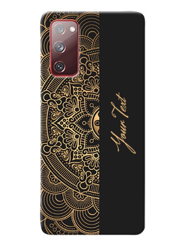 Custom Galaxy S20 Fe 5G Back Covers: Mandala art with custom text Design