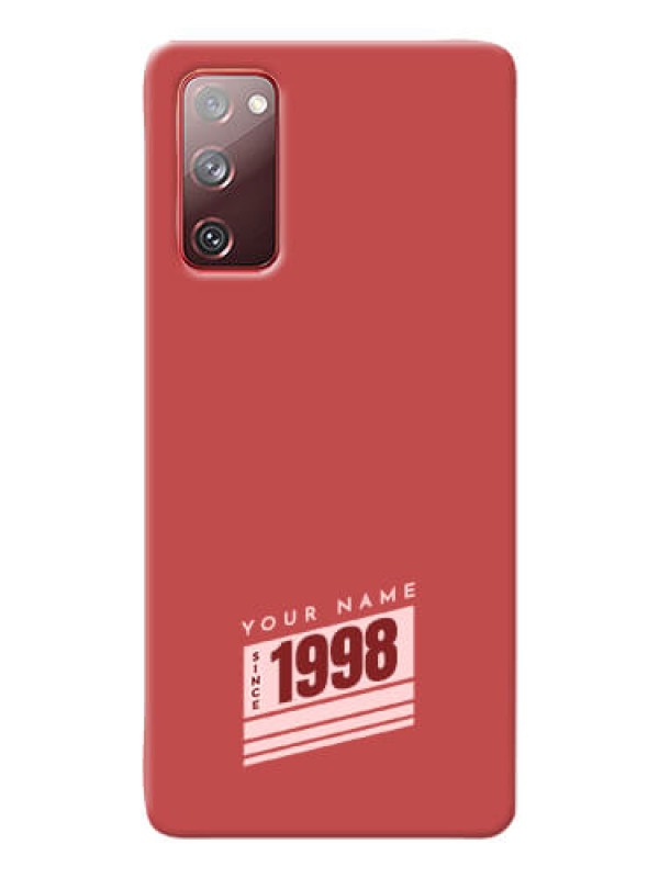 Custom Galaxy S20 Fe 5G Phone Back Covers: Red custom year of birth Design
