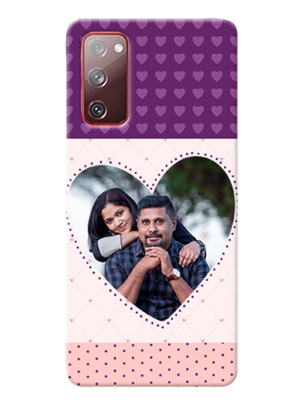 Custom Galaxy S20 FE Mobile Back Covers: Violet Love Dots Design