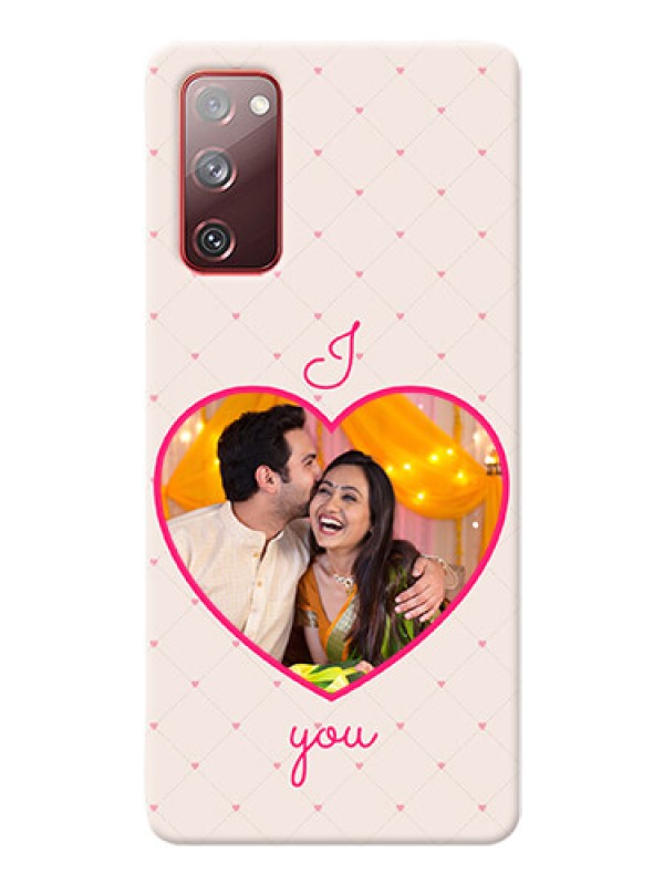 Custom Galaxy S20 FE Personalized Mobile Covers: Heart Shape Design