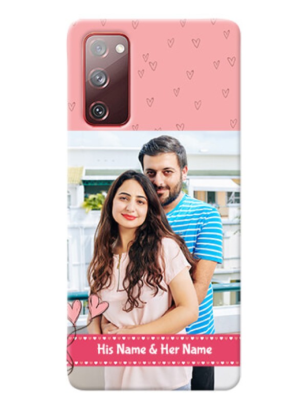 Custom Galaxy S20 FE phone back covers: Love Design Peach Color