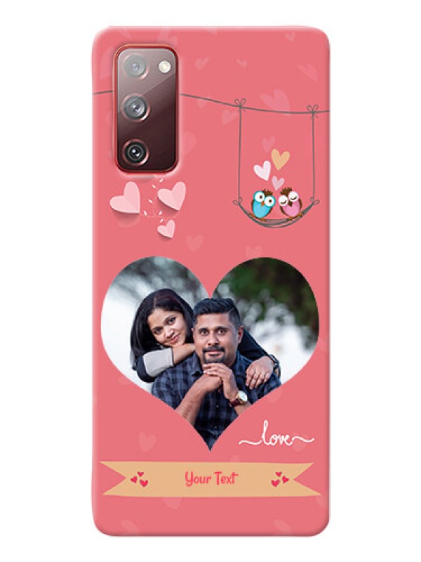 Custom Galaxy S20 FE custom phone covers: Peach Color Love Design 