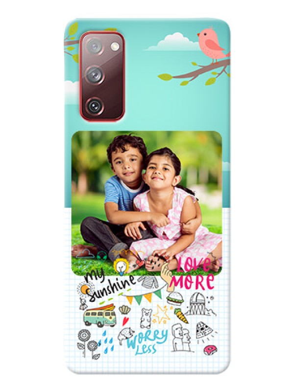 Custom Galaxy S20 FE phone cases online: Doodle love Design