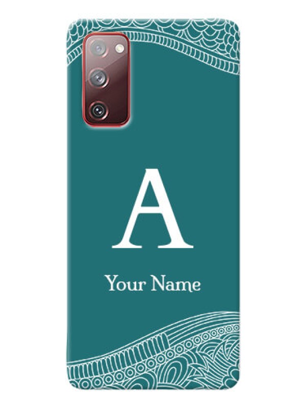 Custom Galaxy S20 Fe Mobile Back Covers: line art pattern with custom name Design