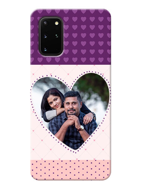 Custom Galaxy S20 Plus Mobile Back Covers: Violet Love Dots Design