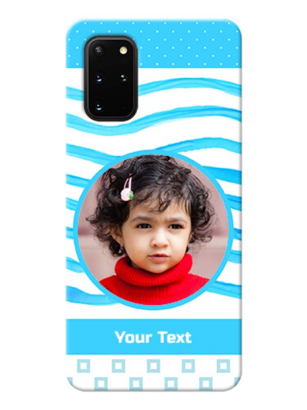 Custom Galaxy S20 Plus phone back covers: Simple Blue Case Design
