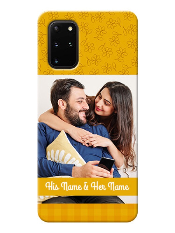 Custom Galaxy S20 Plus mobile phone covers: Yellow Floral Design