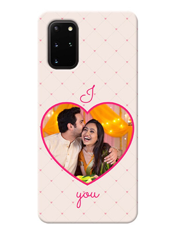 Custom Galaxy S20 Plus Personalized Mobile Covers: Heart Shape Design