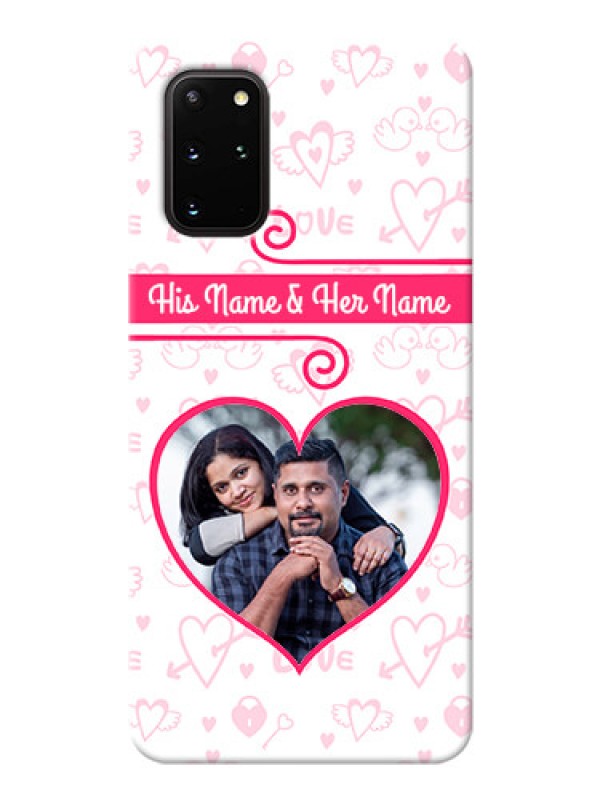 Custom Galaxy S20 Plus Personalized Phone Cases: Heart Shape Love Design