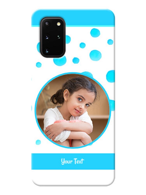 Custom Galaxy S20 Plus Custom Phone Covers: Blue Bubbles Pattern Design
