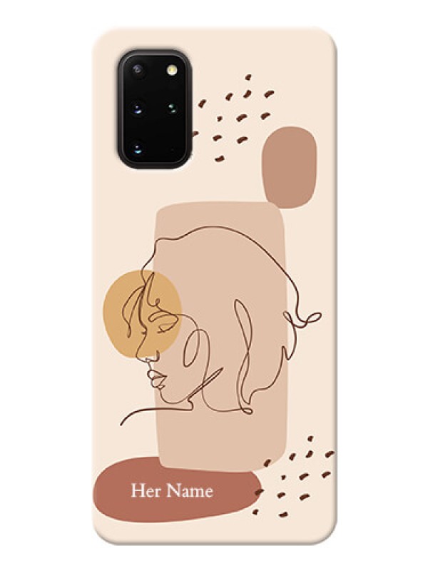 Custom Galaxy S20 Plus Custom Phone Covers: Calm Woman line art Design