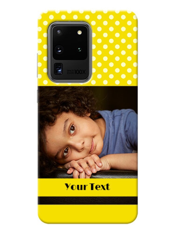Custom Galaxy S20 Ultra Custom Mobile Covers: Bright Yellow Case Design