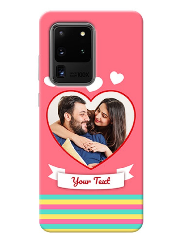Custom Galaxy S20 Ultra Personalised mobile covers: Love Doodle Design