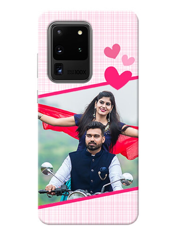 Custom Galaxy S20 Ultra Personalised Phone Cases: Love Shape Heart Design