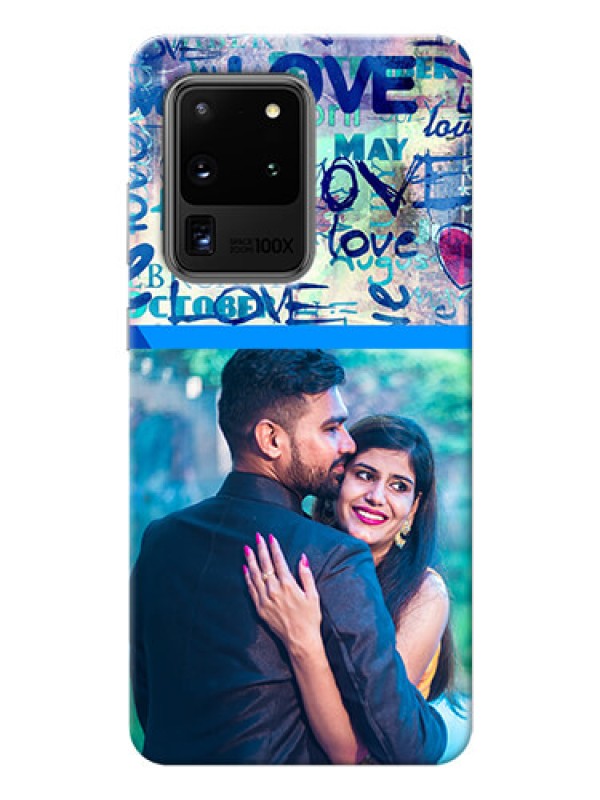 Custom Galaxy S20 Ultra Mobile Covers Online: Colorful Love Design