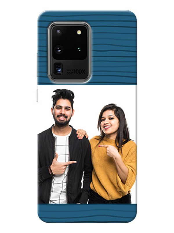 Custom Galaxy S20 Ultra Custom Phone Cases: Blue Pattern Cover Design