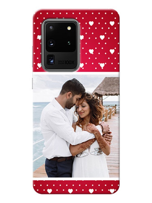 Custom Galaxy S20 Ultra custom back covers: Hearts Mobile Case Design