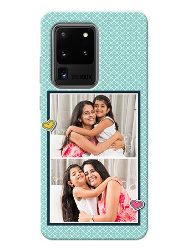 Custom Galaxy S20 Ultra Custom Phone Cases: 2 Image Holder with Pattern Design