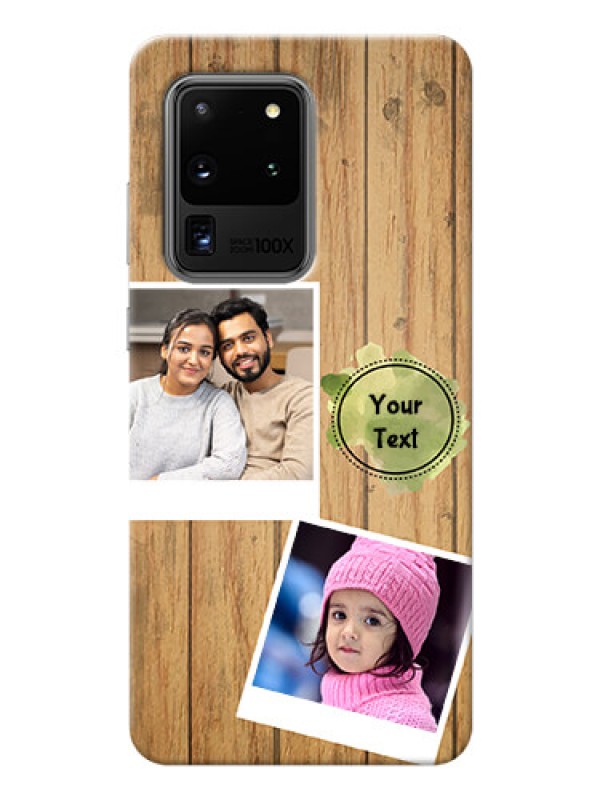 Custom Galaxy S20 Ultra Custom Mobile Phone Covers: Wooden Texture Design