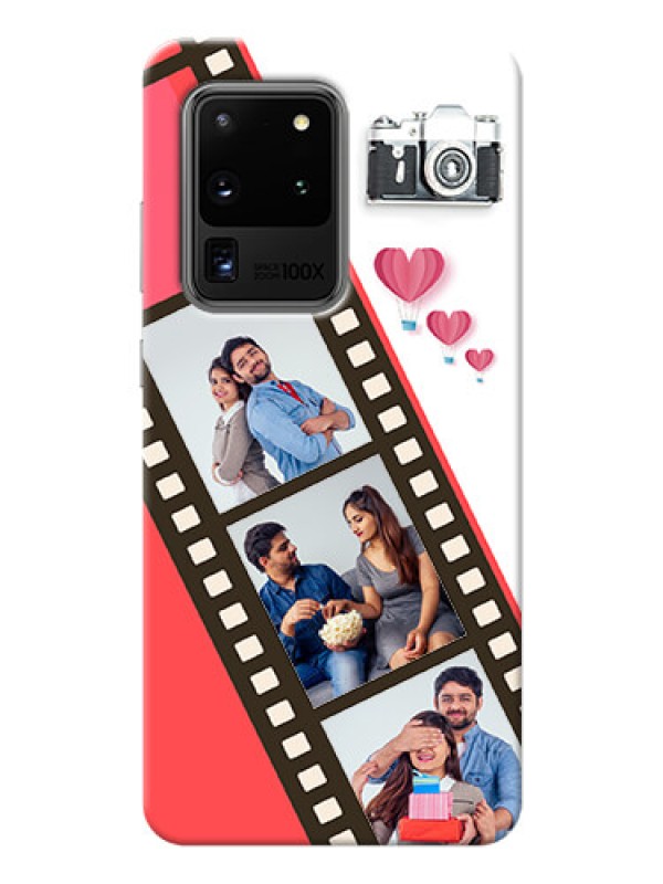 Custom Galaxy S20 Ultra custom phone covers: 3 Image Holder with Film Reel