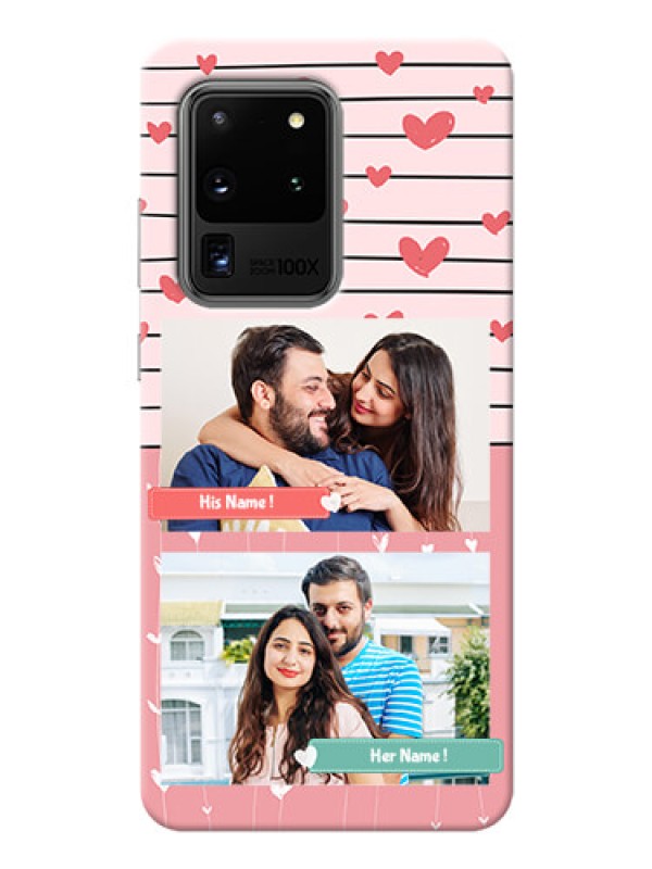 Custom Galaxy S20 Ultra custom mobile covers: Photo with Heart Design