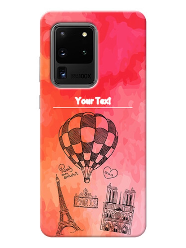 Custom Galaxy S20 Ultra Personalized Mobile Covers: Paris Theme Design