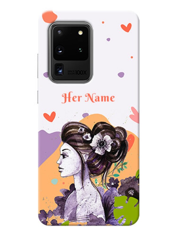Custom Galaxy S20 Ultra Custom Mobile Case with Woman And Nature Design