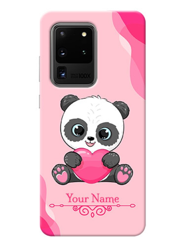 Custom Galaxy S20 Ultra Mobile Back Covers: Cute Panda Design