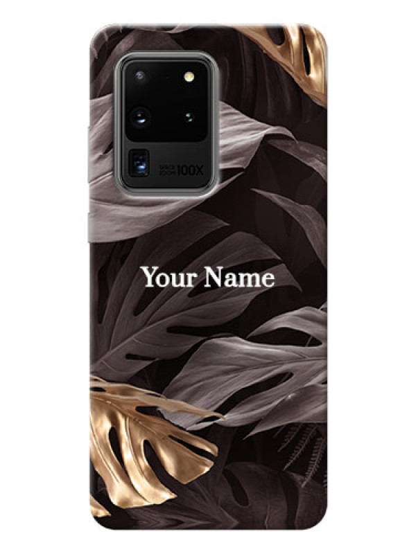 Custom Galaxy S20 Ultra Mobile Back Covers: Wild Leaves digital paint Design
