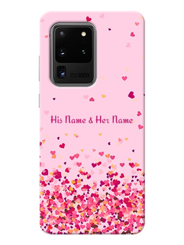 Custom Galaxy S20 Ultra Phone Back Covers: Floating Hearts Design