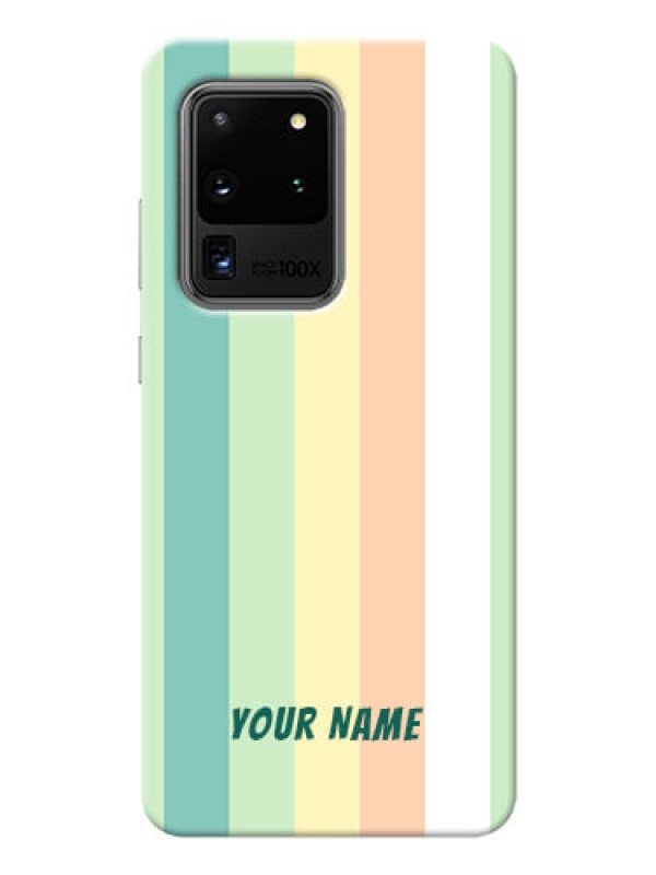 Custom Galaxy S20 Ultra Back Covers: Multi-colour Stripes Design