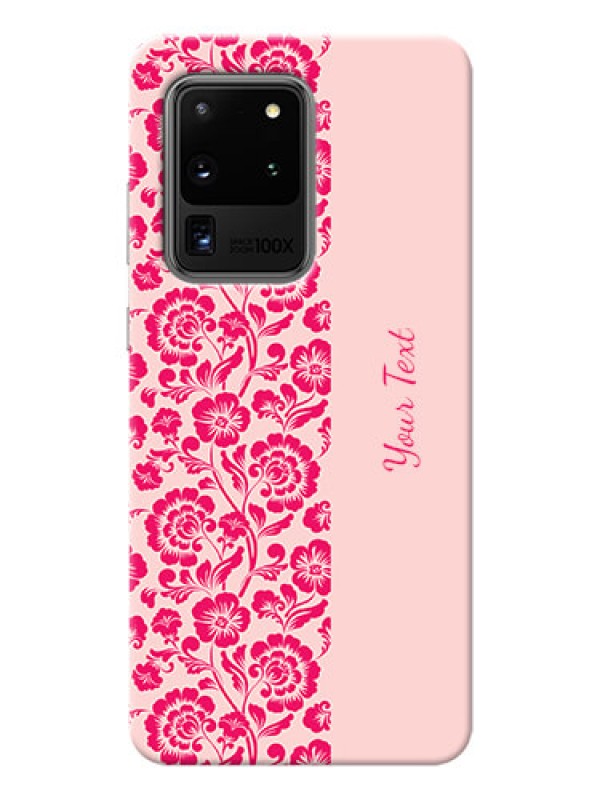 Custom Galaxy S20 Ultra Phone Back Covers: Attractive Floral Pattern Design