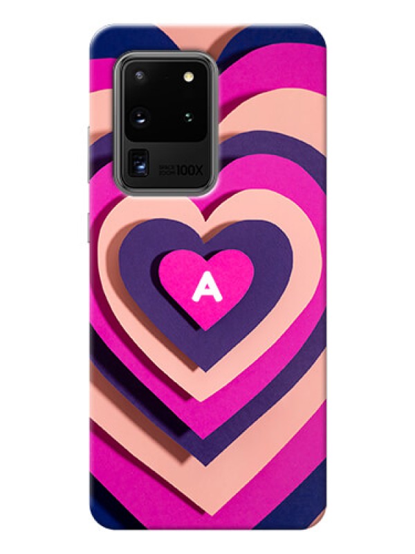 Custom Galaxy S20 Ultra Custom Mobile Case with Cute Heart Pattern Design